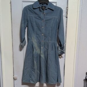 Angie Blue Denim Long Sleeve Dress